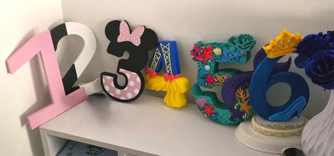Numeri Decorativi Tematici in 3D per Compleanni e Feste
